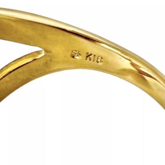 MIKIMOTO Ring US 7 1/8 EU55 K18 yellow gold heart used - Picture 4 of 7